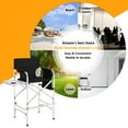 thumbnail image 6 of Omysalon 31" Tall Folding Director Chair with Side Table,Portable Makeup Artist Bar Height, Aluminum Frame 300 lbs Capacity, 33.8" L x 19.2" W x 45.6" H, 6 of 7