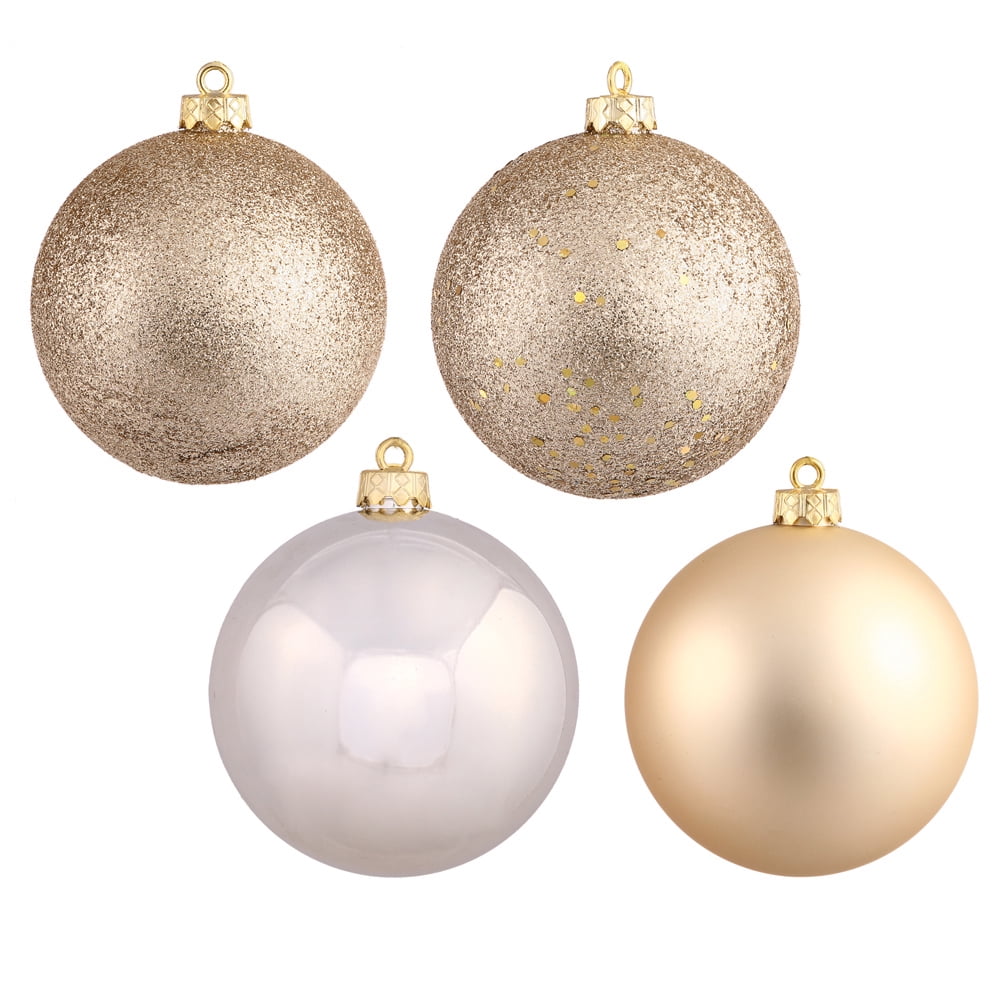 champagne colored christmas balls