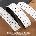 thumbnail image 6 of SUOSDEY Women Hollow Genuine Leather Belts with Pin Buckle,Fashion Casual Waist Belt for Jeans Dress Pants, 6 of 6