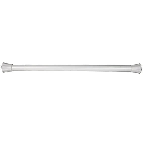 1 inch Twist-Lock Spring Tension Rod 19"-28", White