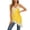 Yellow, variant on Women's Satin Lace Trim Camisole Tops Spaghetti Strap Slip Asymmetrical Dressy Tops Backless Going out Tank Tops Yellow L