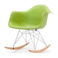 thumbnail image 2 of Apple Green Rocker Chair, Natural wood legs., 2 of 2