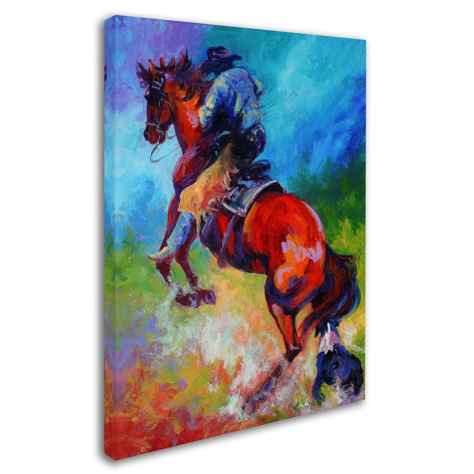 Trademark Fine Art 'The Dogs Help' Canvas Art by Marion Rose
