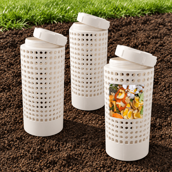 Underground Worm Farm Outdoor In-ground Composting Bin, 2 Gallon Capacity