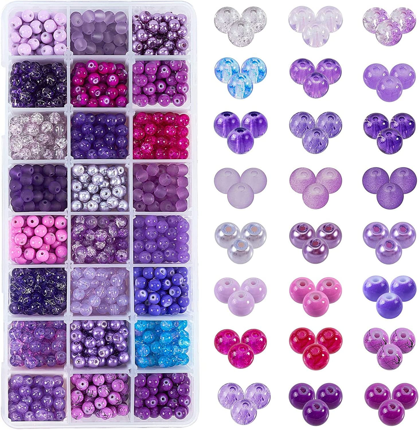 100pcs Purple Color 6x9mm Pony Beads Acrylic Loose Beads Diy Craft Jewelry  Bracelets Making Hair Supplies - AliExpress