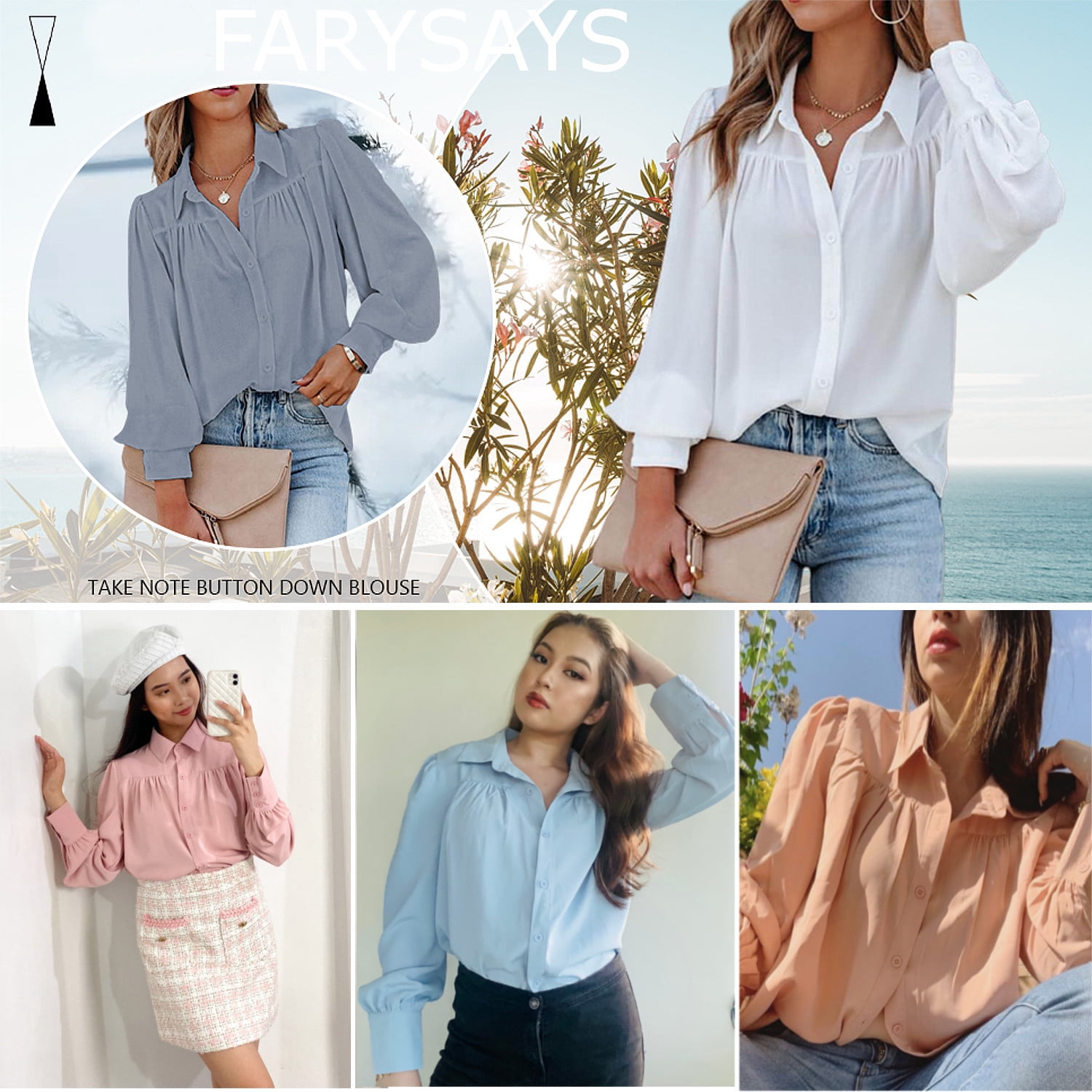 white blouses for teenager