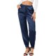 thumbnail image 1 of Pantalones deportivos casuales de cintura elástica para mujer Inspire Chic, longitud hasta el tobillo, joggers 3XL azul real, 1 of 8