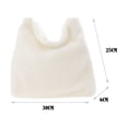 thumbnail image 2 of Furry Tote Bag Y2K Fluffy Shoulder Bag Women's Furry Wallet Big Cute Plush Bag Women's Faux Fur Bag Autumn and Winter(White), 2 of 4