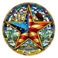 thumbnail image 1 of 2D Acrylic Window Decorations For US Independence Day 4 Styles Including Statue Of Flag & Star 20x20x0.5cm Metal & Acrylic Perfect Porch, 1 of 3