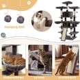 thumbnail image 5 of FOOWIN 70.8" Large Cat Tree, Multi-Level Cat Tower with Sisal Scratching Posts, Cat Activity Center Cat Play House, Dark Blue, 5 of 10