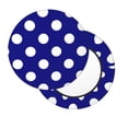 thumbnail image 2 of Picia Navy And White Polka Dot Pattern Round Stool Covers Comfy Seat Covers Stretch Removable Washable Chair Slipcover Round Bar Chair Cushion Cover-14 inch, 2 of 7