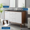 thumbnail image 3 of Modway Transmit 48" Double Sink Bathroom Vanity in Walnut Black, 3 of 11