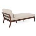 thumbnail image 6 of Chaise Lounge Chair Indoor, Upholstered Bedroom Chaise Lounge with Throw Pillow, Living Room Chaise Lounge Mid-century Style, Beige, 6 of 7