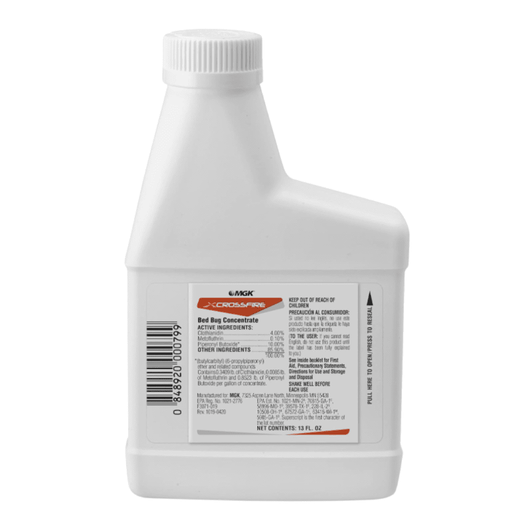 Crossfire Bed Bug Concentrate – Fast-Acting, Professional-Grade Bed Bug Killer | Premium USA Supply Gloves for Safe Eradication | USA Supply Pest ID Card