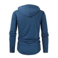 thumbnail image 4 of FAIWAD Men's Long Sleeve Drawstring Sweatshirts Drop Shoulder Zip Hooded Sweatshirts Trendy Spring Tops, 4 of 5