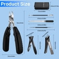 thumbnail image 2 of Behome Toenail Clippers for Thick Toenails, 6 Pcs Heavy Duty Nail Clipper Set for Seniors & Men, Angled Head Large Toe Nail Clippers with Wide Opening, Long Handle & Case, 2 of 8