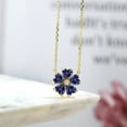 thumbnail image 4 of Gem Stone King 18K Yellow Gold Plated Silver Blue Iolite and White Topaz Pendant Necklace for Women (2.94 Cttw, Heart Shape 6MM, with 18 inch Chain), 4 of 4