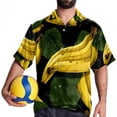 thumbnail image 4 of Banana Men's Button Down Spread Collar Casual Printed Short Sleeve Summer Beach Unisex Shirts, 4 of 6