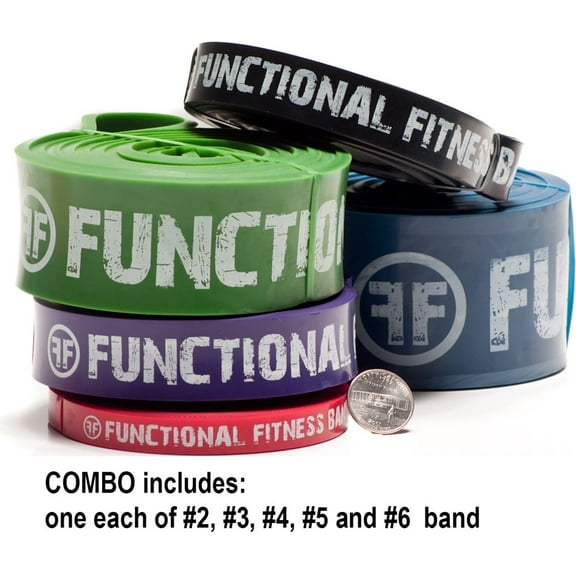 Functional Fitness Pull-up Assist Bands by Rubberbanditz Set of 5