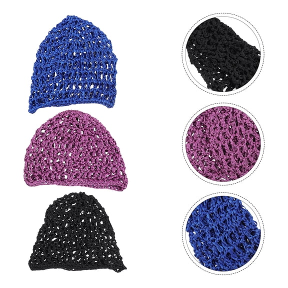 Luxshiny 3Pcs Women Sleeping Caps for Washing Hair Comfortable Mesh Design