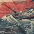 thumbnail image 3 of Red and Black Waves Men’s Hoodies Sweatshirt Fleece Jackets Long Sleeve Sweatshirts, 3 of 5