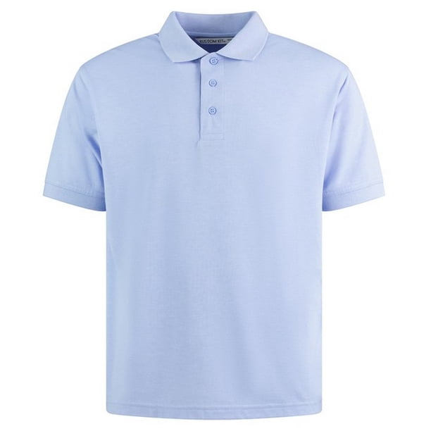 Kustom Kit - Polo Klassic de Superlavado 60°C para Hombre (Azul Jaspeado Claro)