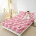 thumbnail image 4 of Feelyou Princess Bowknot Kids Twin Sheet Sets, Dreamy Fairy Style Bedding, 3pcs, 4 of 7