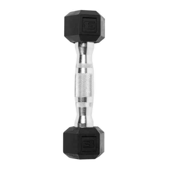 CAP Barbell, 3lb Rubber Hex Dumbbell, Single