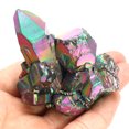 thumbnail image 2 of Rainbow Titanium Coated Drusy Quartz Crystal Geode Gemstone Mineral Rocks Decor, 2 of 9