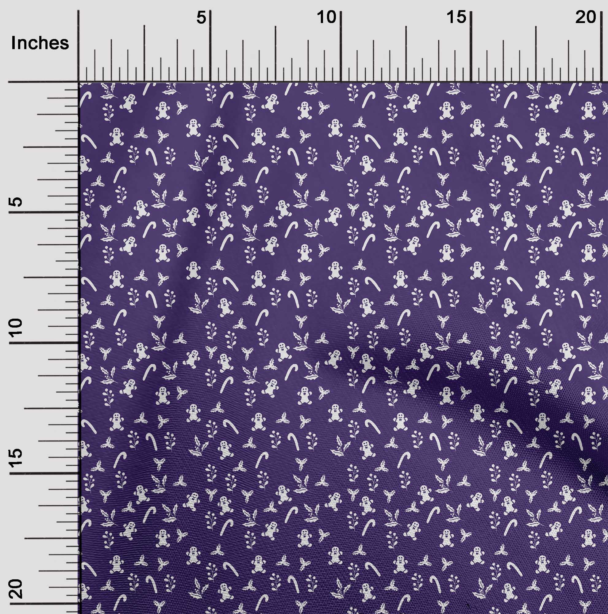 oneOone Velvet Violet Fabric Christmas Craft Projects Decor Fabric Printed By The Yard 58 Inch Wide