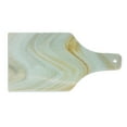 thumbnail image 2 of Psychedelic Cutting Board, Wavy Brushstroke Marble Blurry Splash Effects Art Design, Decorative Tempered Glass Cutting and Serving Board, Wine Bottle Shape, Orange Grey, by Ambesonne, 2 of 5