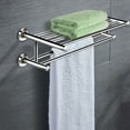 thumbnail image 6 of Costway Wall Mounted Towel Rack Bathroom Hotel Rail Holder Storage Shelf Stainless Steel, 6 of 10