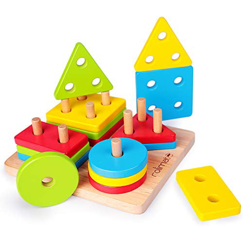 Wooden Stacking toy stacker kids toddler toys Baby birthday gift toys 
