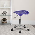 thumbnail image 4 of Vibrant Deep Blue Tractor Seat and Chrome Stool, 4 of 7
