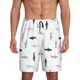 thumbnail image 1 of Balery Cute Shark Pantalones cortos de pijama de punto de algodón para hombre con cinturilla y bolsillos-XX-Large, 1 of 6