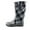 Black Plaid, variant on Tanleewa Nonslip Womens Rain Boots Waterproof Garden Boots Insulated Rubber Shoe Size 5 Adult Female