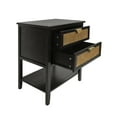 thumbnail image 5 of M optimized Farmhouse Bed Side Table with 2 Drawers, Open Shelf Storage, Rattan End Table Bedside Tables, Modern Night Stand for Bedroom, Living Room, 5 of 9