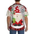 thumbnail image 3 of Kdxio Men's Hawaiian Shirt for Men Short Sleeve Shirt Gnome And Buffalo Plaid Summer Casual Holiday Beach Button Down T-Shirts, 3 of 5