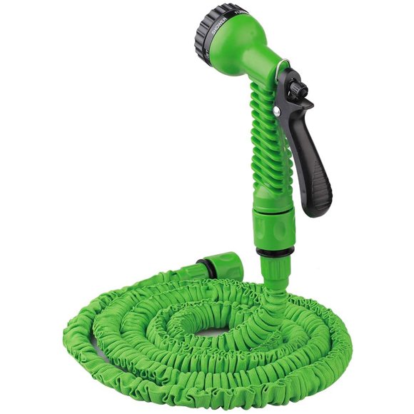 JHIJHOO Expandable 75FT Heavy Duty Double Latex Core Garden Hose