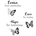 thumbnail image 1 of Live Laugh Love Inspirational Quotes Wall Decals with Butterflies, 1 of 7