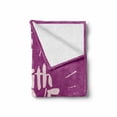 thumbnail image 2 of Hope Soft Flannel Fleece Throw Blanket, Illustration of Western Message Faith Hope Slogan on Purple Backdrop, Cozy Plush for Indoor and Outdoor Use, 50" x 60", Purple and Lilac, by Ambesonne, 2 of 6