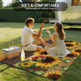 thumbnail image 5 of Fsddascl Sunflower Outdoor Rug for Patio/Deck/Porch, Non-Slip Large Area Rug 5 x 8 Ft, Summer Botanical Floral Blooming Vintage Indoor Outdoor Rugs Washable Area Rugs, Reversible Camping Rug Carpet, 5 of 5