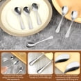 thumbnail image 3 of 18 Pcs Reusable Tiny Spoon 2.9 Inches 304 Stainless Steel Mini Spice Spoon with Ergonomic Handle for Seasoning Honey Coffee Dessert Cake, 3 of 10