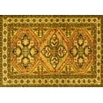 thumbnail image 1 of Ahgly Company Machine Washable Indoor Rectangle Persian Yellow Traditional Area Rugs, 4' x 6', 1 of 4