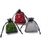 thumbnail image 3 of 50 bolsas de regalo de organza con cordón ajustable, ideales para bodas y fiestas. Bolsitas de organza negras., 3 of 4