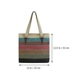 thumbnail image 2 of Raindrops Reusable Shopping Tote Bag Assorted Color Large Capacity Canvas 1Set, 2 of 8