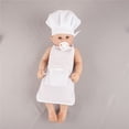 thumbnail image 3 of Set de delantal y gorro de chef para niños y niñas, color blanco, 3 of 10