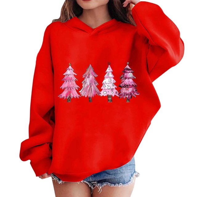 Sudaderas con capucha para niños y niñas, sudaderas navideñas con capucha para niños medianos y grandes, camisetas de manga larga, sudaderas para niños