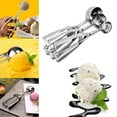 thumbnail image 6 of Melon Baller Scoop, 2Pcs Ice Cream Spoon Stainless Steel Spring Handle Masher Cookie Scoop Set with Trigger Release, 2.36in Ice Balls, 6 of 8