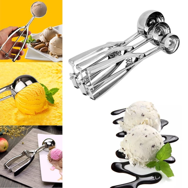 Vaidha Ice Cream Spoon Stainless Steel Spring Handle Masher